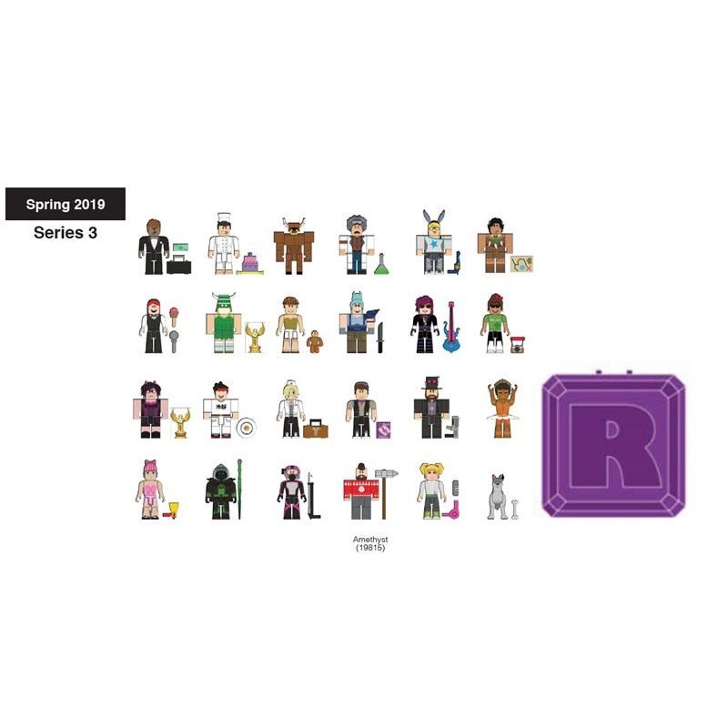 Roblox Series 3 Amethyst Mini Mystery Figures Full Box Of 24 - new roblox celebrity series 3 full box purple mystery boxes