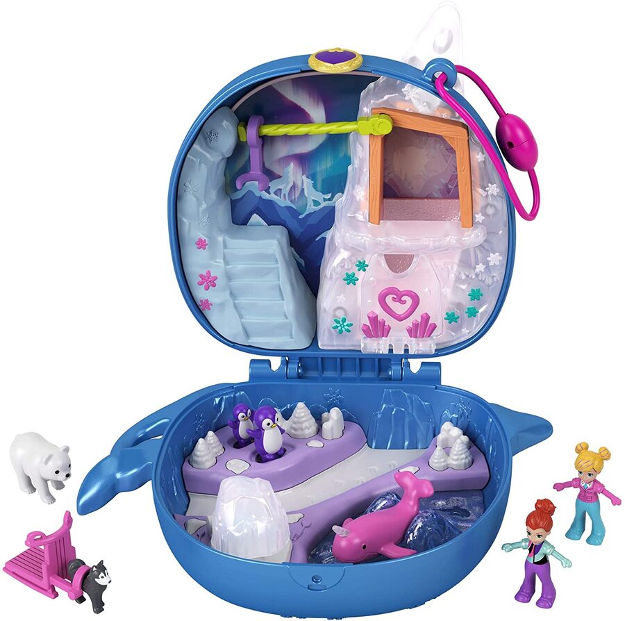 Polly Pocket Micro Freezin Fun Narwhal Compact Playset - roblox narwhal world