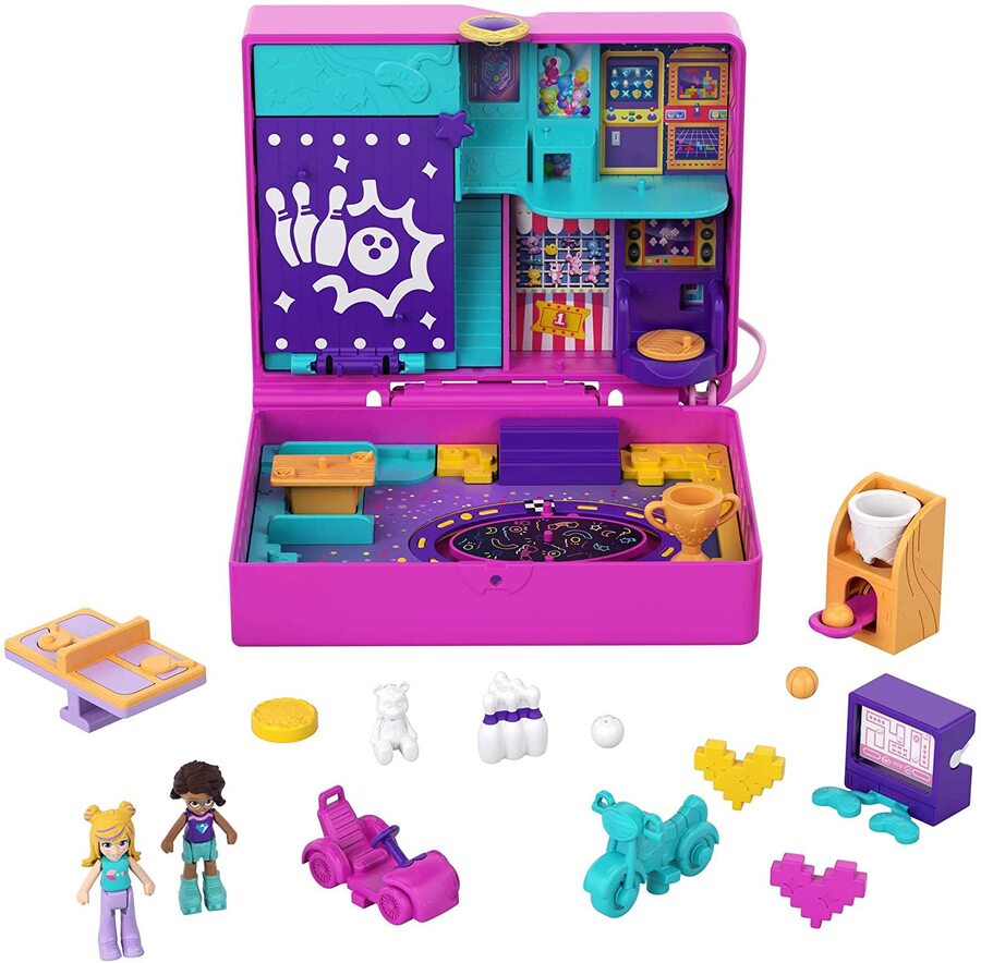 Polly Pocket Race & Rock Arcade Compact Playset
