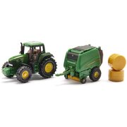 Siku 1665 Die-Cast Vehicle John Deere Tractor with Round Baler