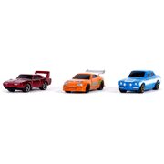 Jada Fast & Furious Nano Rides Dom's Dodge Charger Daytona, Brian's Toyota Supra and Brian's Ford Escort, 1.75" 