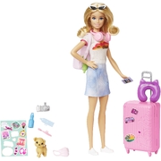 Barbie Adventures Vacation Travel Doll and Puppy Playset HJY18