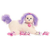 Puppy Surprise Plush Tory and Her Pups White Purple (Missing a pup)