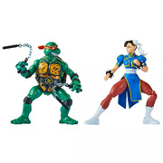 TMNT Teenage Mutant Ninja Turtles VS Street Fighter 2pk Action Figure Michelangelo Vs Chun-Li