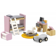 VIGA PolarB Doll House Furniture Kid's Bedroom Wooden Toy