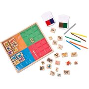 Melissa & Doug Deluxe Wooden Stamp Set - Animals