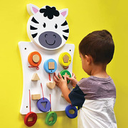 Viga Wooden Wall Game Matching Shapes Zebra  Educational, Motor skills, Activities Toy