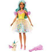Barbie A Touch Of Magic Doll With Fairytale Outfit And Pet Teresa HLC36
