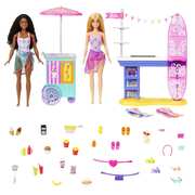 Barbie Beach Boardwalk Playset With Barbie ??rooklyn??& ??alibu??Dolls