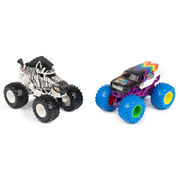 Monster Jam Diecast Trucks Racing Stripes Vs. Rainbow Blast 2 Pack 1:64 Scale