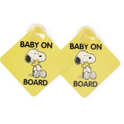 Peanuts Snoopy Baby on Board Sign 2 Pack