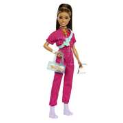 Barbie Doll In Trendy Pink Jumpsuit With Accessories And Pet Puppy HPL76
