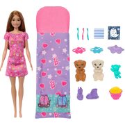 Barbie Doll & Puppy Slumber Party Playset HXN01