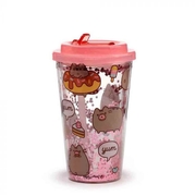 Pusheen The Cat Foodie - Double Walled Cup & Straw 