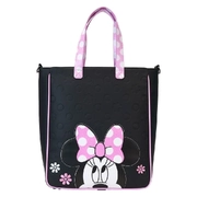 Loungefly Disney Minnie Mouse Floral Rock The Dots Tote Bag With Coin Bag