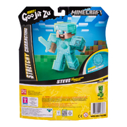 Heroes of Goo Jit Zu Minecraft Stretchy Character Steve with Diamond Armor and Sword