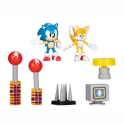 Sonic The Hedgehog 30th Anniversary Diorama Set Sonic and Tails 2.5" Figures