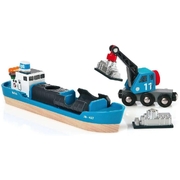 Brio World Freight Ship & Crane 4pc 33534