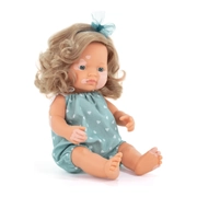 Miniland Educational My Friends & Me Baby Doll Caucasian dark blonde girl with vitiligo Dressed 38cm