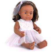 Miniland Educational My Friends & Me Baby Doll Aboriginal Brunette Girl Dressed 38cm
