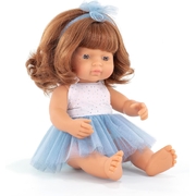 Miniland Educational My Friends & Me Baby Doll Caucasian Redhead Girl Dressed 38cm