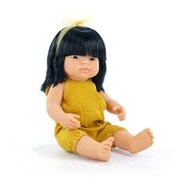 Miniland Educational My Friends & Me Baby Doll Asian Girl Dressed 38cm