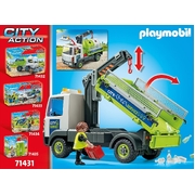 Playmobil City Action Waste Glass Truck With Container 63pc 71431