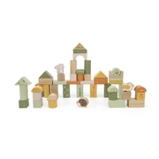 PolarB Wooden Blocks (50 pcs) - Green Forest 