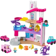 Fisher Price Little People Barbie Litlle DreamHouse Bundle with 7 Figures and 4 Vehicles