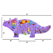 Viga Wooden Triceratops Wall Game Educational, Motor skills, Activities Toy