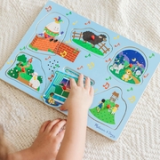 Melissa & Doug Nursery Rhymes Sound Puzzle - 6 PIeces - Blue