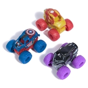 Monster Jam Marvel 1:87 Mini Trucks 3 Pack - Black Panther, Captain America, Iron Man