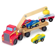 Melissa & Doug Magnetic Toy Car Loader Set
