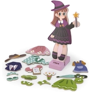 Viga Wooden Magnetic Dress Up Girl Set
