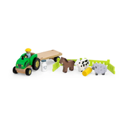 Viga Wooden Farm Tractor Set