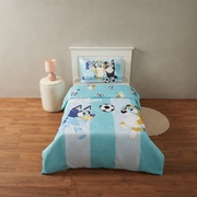 Bluey Quilt Cover Set Single Bed - Soccer