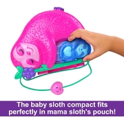 Polly Pocket Sloth Family 2-in-1 Purse Wearable Compact