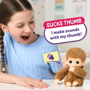 Little Live Pets My Baby Monkey Mini Interactive Toy - Pepi Peach