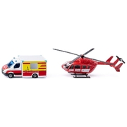Siku Die-Cast Vehicle Mercedes Benz Ambulance and Helicopter 1748