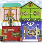 Viga Wooden Educational Toys Lock and Latch House