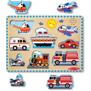 Melissa & Doug Vehicles Sound Puzzle 8 PIeces 