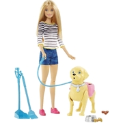 Barbie Walk and Potty Pup with Blonde Doll