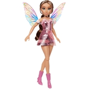 Winx Club Flora Fairy 10.5" Fashion Doll with Glitter Outfit and Removable Wings