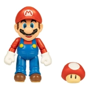 Super Mario 4" Mario Figure with Super Mushroom (Wave 38)