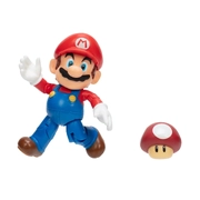 Super Mario 4" Mario Figure with Super Mushroom (Wave 42)