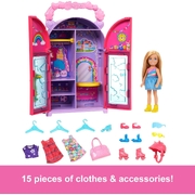 Barbie Chelsea Doll & Closet Toy Playset with Clothes & Accessories Set HXN03