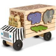 Melissa & Doug Safari Animal Rescue Truck Wooden Play Set (73173)