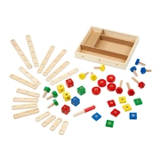 Melissa & Doug Wooden Construction Set in a Box 48 pieces 