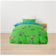Minecraft Cotton Quilt Cover Set Single Bed - Blue
