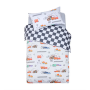 Disney Pixar Cars Cotton Reversible Quilt Cover Set - Single Bed 